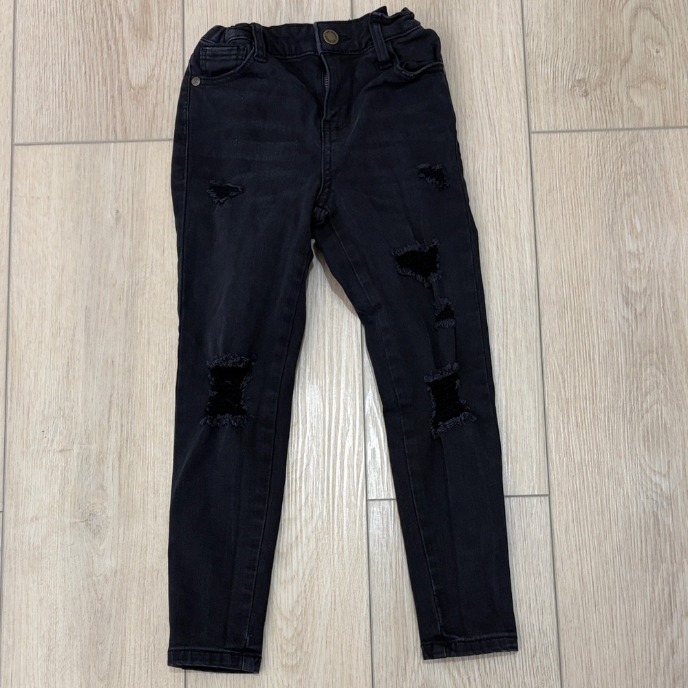 Art Class Girls Black Distressed Denim Skinny Jeans